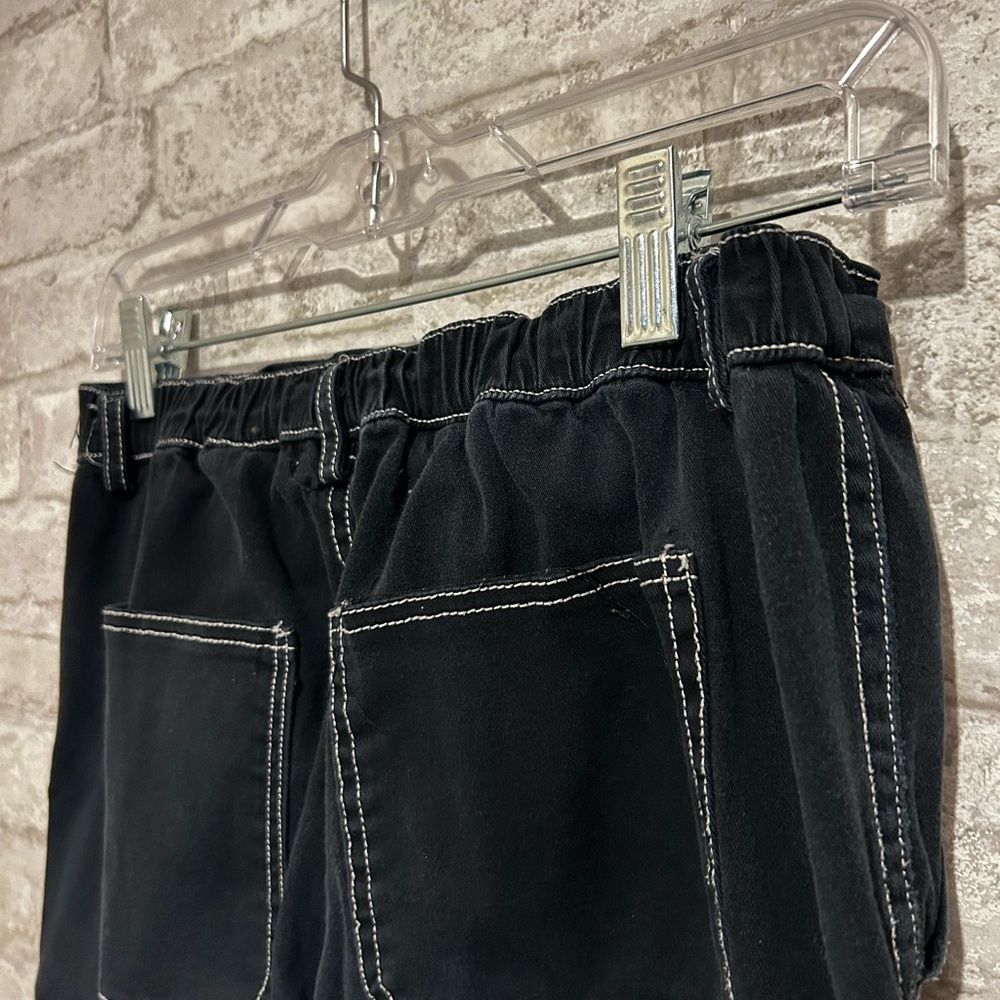 Black Denim Cargo Jeans - Picture 4 of 12